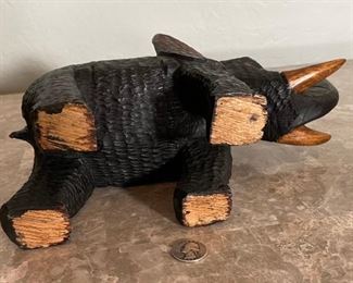 Hand Carved Wood Elephant	6.25x4.25x11.75in	HxWxD
