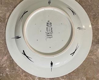 DEBORAH SEARS Palladian Pattern Isis Ceramics 16” Plate Black & White	1.75in H x 16in Diameter	
