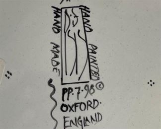 DEBORAH SEARS Palladian Pattern Isis Ceramics 16” Plate Black & White	1.75in H x 16in Diameter	
