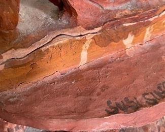 *Original* 2pc Susi Singer Ceramics Girl & Boy Pair Terracotta	20.5x8x8in	HxWxD
