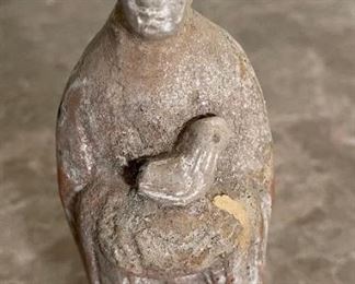 Antique Ceramic St Francis Statue Sculpture	7in H	
