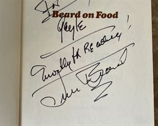 *Signed* James Beard Beard on Food 2nd Edition Book	9.5x6.5in	
