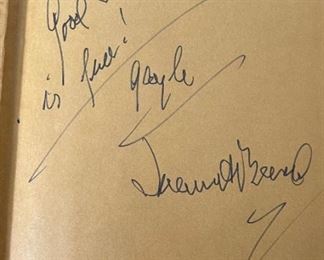 *Signed* James Beard Beard’s Menus For Entertaining 1st Edition Book	9.25x6.5in	
