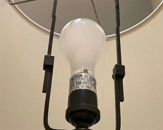 Leather Wrapped Bronze Telescoping Floor Lamp	62in H x 20in Diameter	
