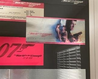 Bond 007 World Is Not Enough Framed Premier ticket Montage	29.75x32in	
