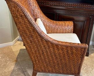 #2 Rattan wingback chair	42x33x29in	HxWxD
