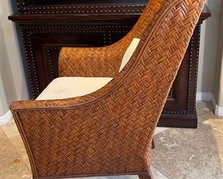#2 Rattan wingback chair	42x33x29in	HxWxD
