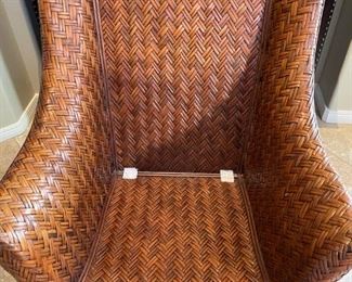 #2 Rattan wingback chair	42x33x29in	HxWxD
