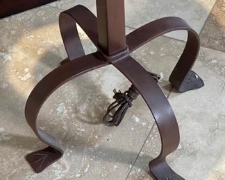 AS-IS Rustic Wrought Iron Floor Lamp	62in H x 19in Diameter	
