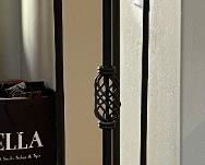 Heavy Wrought Iron Torchiere Floor Lamp	67in H x 17 x 17	HxWxD
