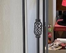Heavy Wrought Iron Torchiere Floor Lamp	67in H x 17 x 17	HxWxD
