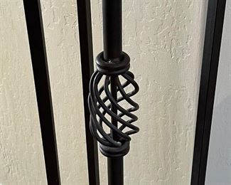 Heavy Wrought Iron Torchiere Floor Lamp	67in H x 17 x 17	HxWxD
