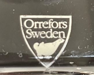 Orrefors Sweden Crystal Ice Cube Candle Holders PAIR Votive  Goran Warff	2.5x2.75x2.75in	HxWxD
