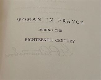 Antique 2 Volume Woman in France During The Eighteenth Century Kavanagh Vol 1&2	10.25x7.25	
