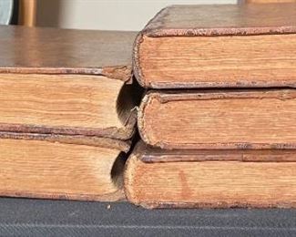 New Testament Set of 4 Doddridge Family Expositor Books 18th century	10.5x8.5in	
