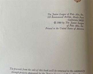 *Signed* Private Collection 1st Edition Cook Book Junior League of Palo Alto	9.5x6.5in	
