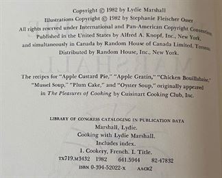 *Signed* Cooking with Lydia Marshall 2nd Edition Book	9.5x7in	
