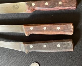 3pc Vintage Forschner Swiss Chef Knives	13 & 11 & 10.75in	
