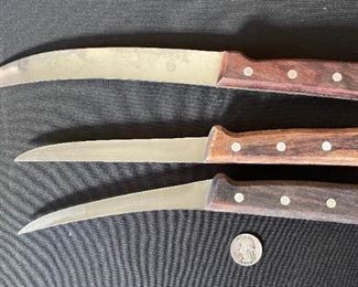 3pc Vintage Forschner Swiss Chef Knives	13 & 11 & 10.75in	
