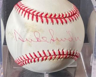 *Signed* Duke Snide MLB Game Used Baseball	Case: 3.25x3.25x3.25in	HxWxD
