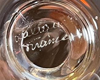 6pc Lalique France Angel Champagne Flutes Wine Glasses ANGE	8in H x 2.75in diameter at top	
