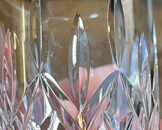 4pc Waterford Crystal  Lismore 12 Oz Flat Tumblers Rounded Glasses	5in H x 3 1/8” Diameter at top	
