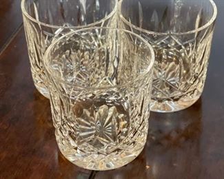 3pc Waterford Crystal Lismore Old Fashioned Glasses	3 3/8 in H x 3.25in Diameter	
