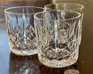 3pc Waterford Crystal Lismore Old Fashioned Glasses	3 3/8 in H x 3.25in Diameter	
