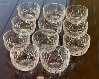 11pc Waterford Crystal  Lismore 4in Bowls	2 3/8in H x 4in Diameter at top	

