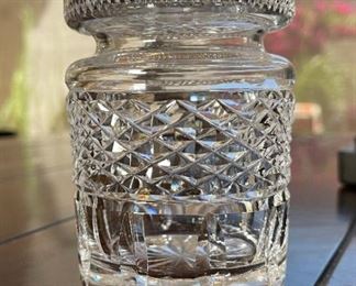 AS-IS Waterford Crystal Castlemaine Honey Jar	5.5in H x 3in diameter	
