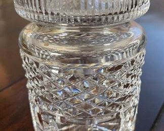 AS-IS Waterford Crystal Castlemaine Honey Jar	5.5in H x 3in diameter	
