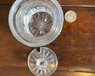AS-IS Waterford Crystal Castlemaine Honey Jar	5.5in H x 3in diameter	

