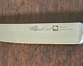 7pc Pampered Chef German Cr Mo V Steel Steak Knives	Knife: 9in long	
