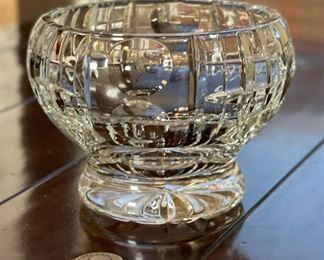 Brierley Crystal Glass Footed Bowl	4.25in H x 6in Diameter	
