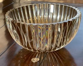 Ribbed Crystal Glass Bowl Josef Riedel	5in H x 9.5in Diameter	
