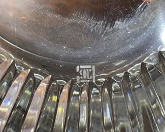 Ribbed Crystal Glass Bowl Josef Riedel	5in H x 9.5in Diameter	
