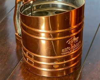 Copper Tinned Foley Sift-Chine Triple Screen Sifter	5.5.8in	
