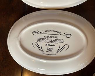 4pc Gien France Meat Plates Le Boucher LES AVENTURES	1x12x8.5in	HxWxD
