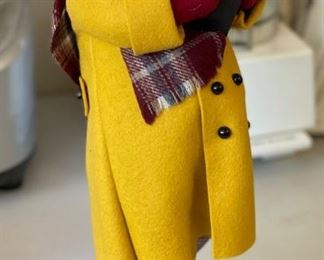 Simpich Character Dolls Christmas Caroler Yellow Jacket	12in H	
