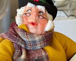 Simpich Character Dolls Christmas Caroler Yellow Jacket	12in H	
