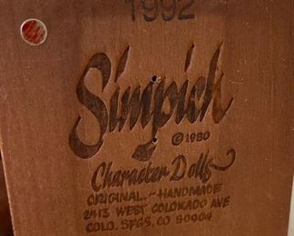 Simpich Character Dolls Christmas Caroler Yellow Jacket	12in H	
