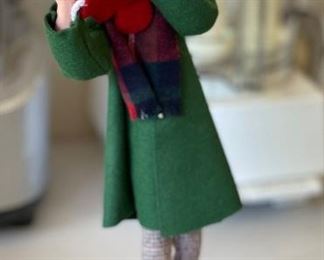 Simpich Character Dolls Christmas Caroler Green JAcket	14in H	
