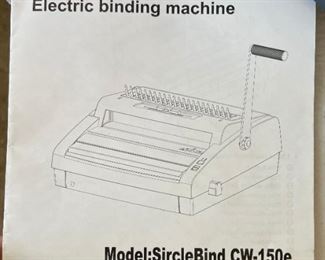 Sircle SircleBind CW-150e Electric Binding Machine	8x16x16in	HxWxD

