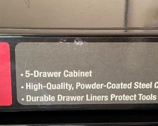 Husky 26in 5-Drawer Tool Chest Cabinet	34x30x20in	HxWxD
