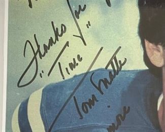 *Signed* Photo Tom Matte Football Baltimore Colts	17x14	
