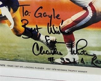 *Signed* Charles White 1997 Rams Photo	13x15	
