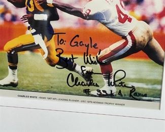 *Signed* Charles White 1997 Rams Photo	13x15	
