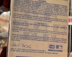 Framed World Series Ticket Game 1 1999		
