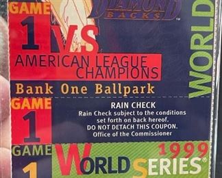 Framed World Series Ticket Game 1 1999		
