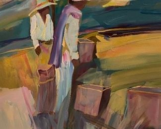 Field Workers Textured Painting Carlos Lopez	42 x 42	
